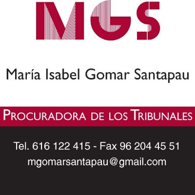 Maria Isabel Gomar Santapau, procurador en Valencia